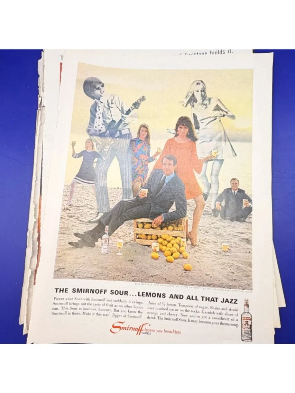 1967 Vintage Print Ads Lot Playboy Ephemera Harley Firestone Smirnoff Wrangler